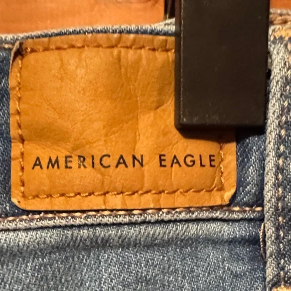 American Eagle Super high Rise baggy Wide Leg Jeans w cargo pockets - Picture 2 of 10